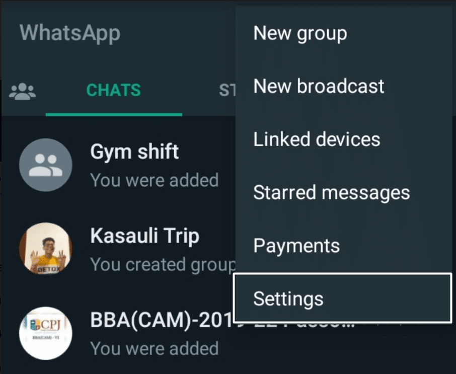 Turn on the read receipts option on Whatsapp Android app to Fix whatsapp status views not showing
