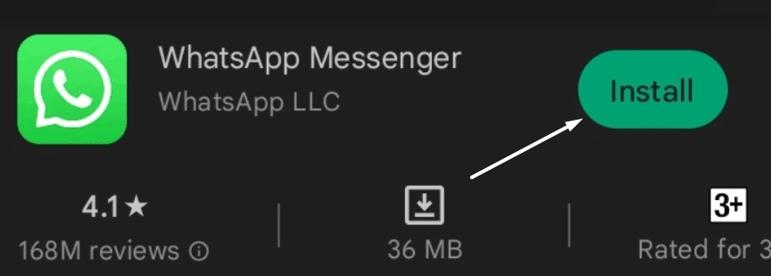 Re install Whatsapp app on Android device to Fix whatsapp status views not showing