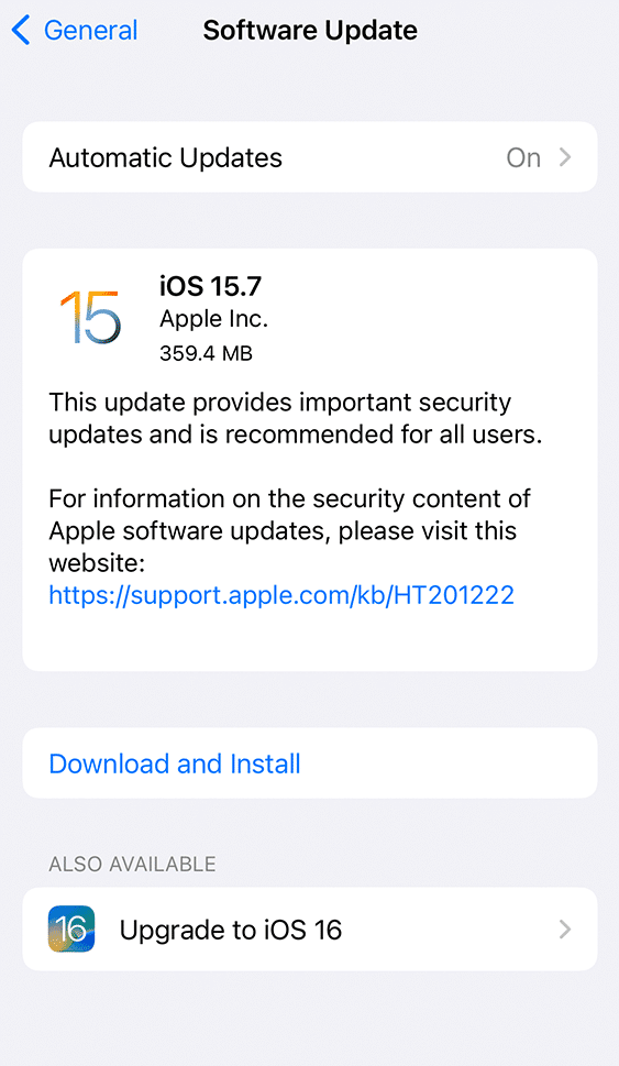 Update your iOS device to fix the Apple Music this content is not authorized error