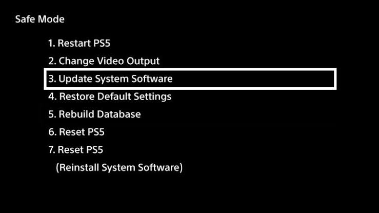 Check for the software updates of PS5 to fix PS5 White Light Blinking Issue