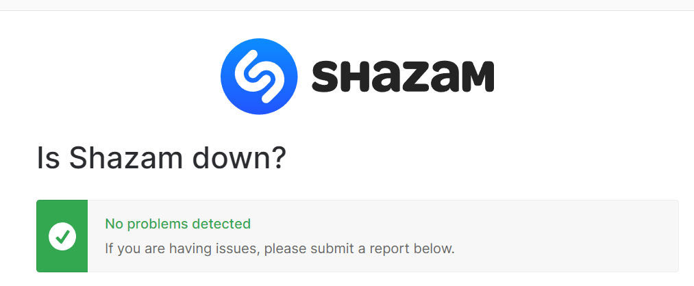 Check the status of Shazam servers at IsTheServiceDown to fix Shazam music recognition not working, app issues and problems, and crashing on iPhone and Android
