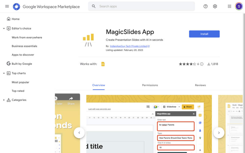 Add and Use ChatGPT With Google Slides