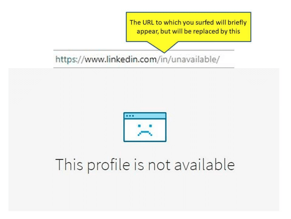 LinkedIn profile is not available error
