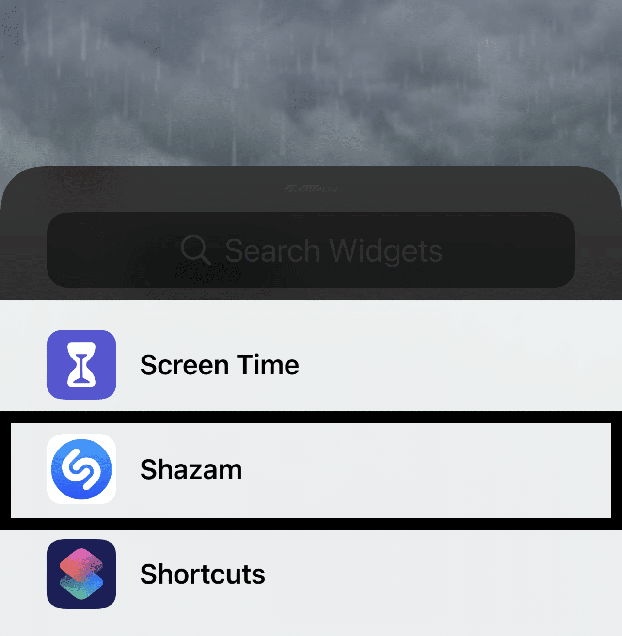 add widget to your iOS device's home screen to fix Shazam music recognition not working, app issues and problems, and crashing on iPhone
