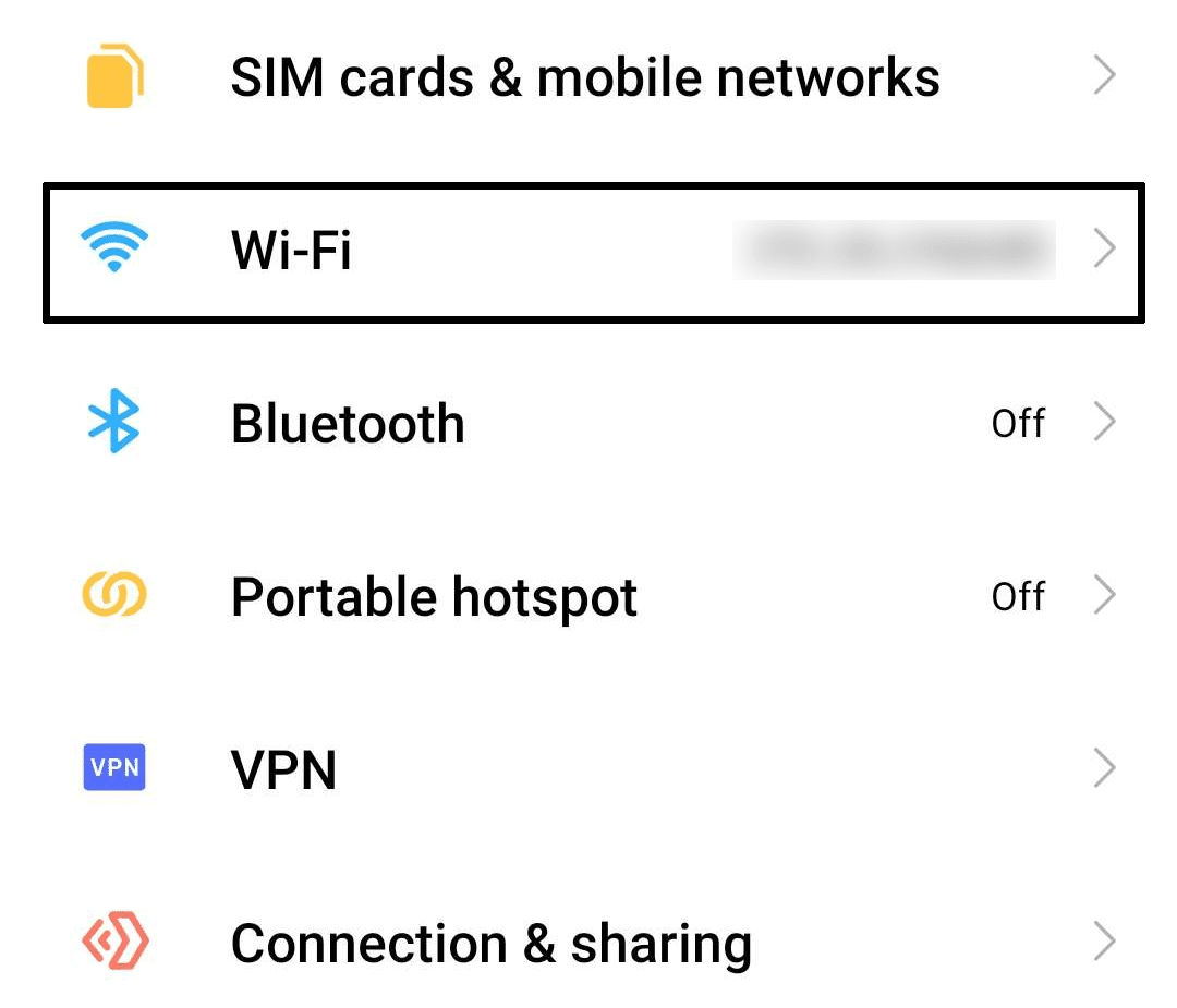 access WiFi Settings on Android to restart internet connection to fix Shazam music recognition not working, app issues and problems, and crashing Android
