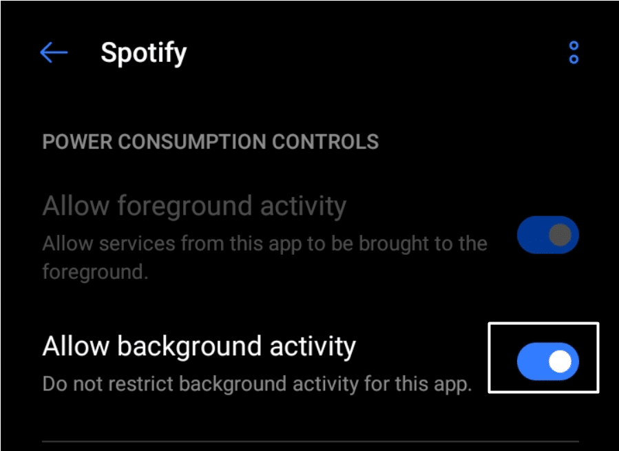allow background activity for app on Android to fix Shazam music recognition not working, app issues and problems, and crashing on Android