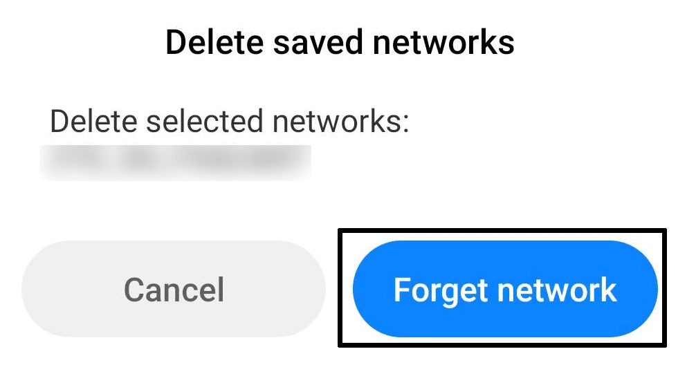 forget wi-fi network on Android to restart internet connection to fix Shazam music recognition not working, app issues and problems, and crashing on Android