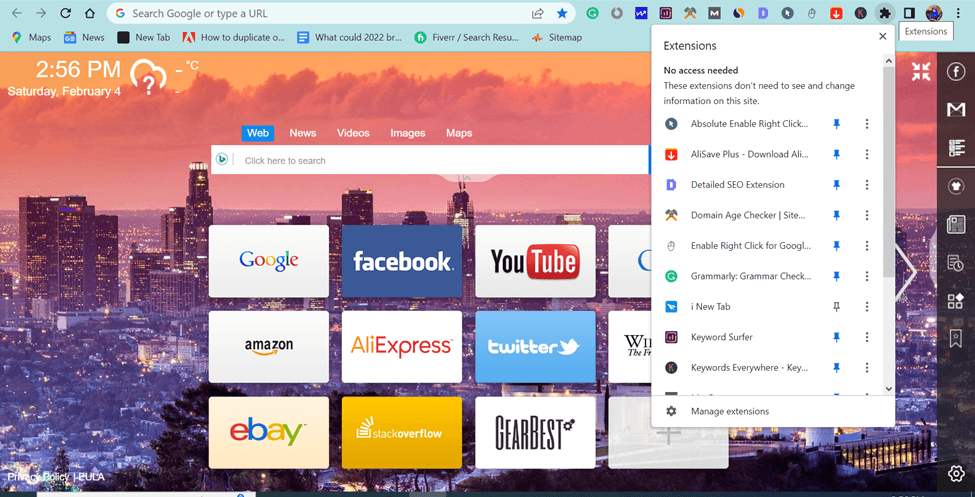 Disable other Add-ons in your Google Chrome web browser to fix the Etsy app or website not working