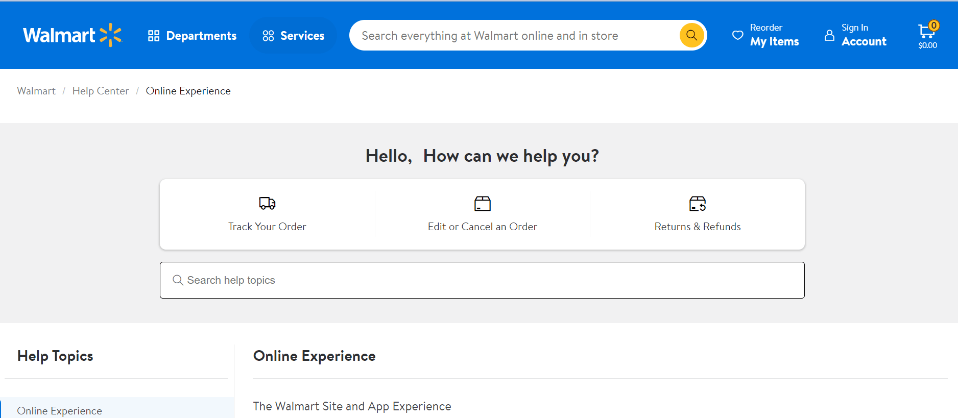 Contact Walmart customer support to fix the Walmart app Not Working, down or having other issues