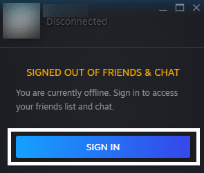 Sign in into the friends Steam account to fix steam voice chat or messages are not working
