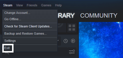 Restart the Steam app to fix steam voice chat or messages are not working