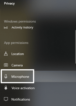 Change your microphone privacy settings on Windows to fix steam voice chat or messages are not working