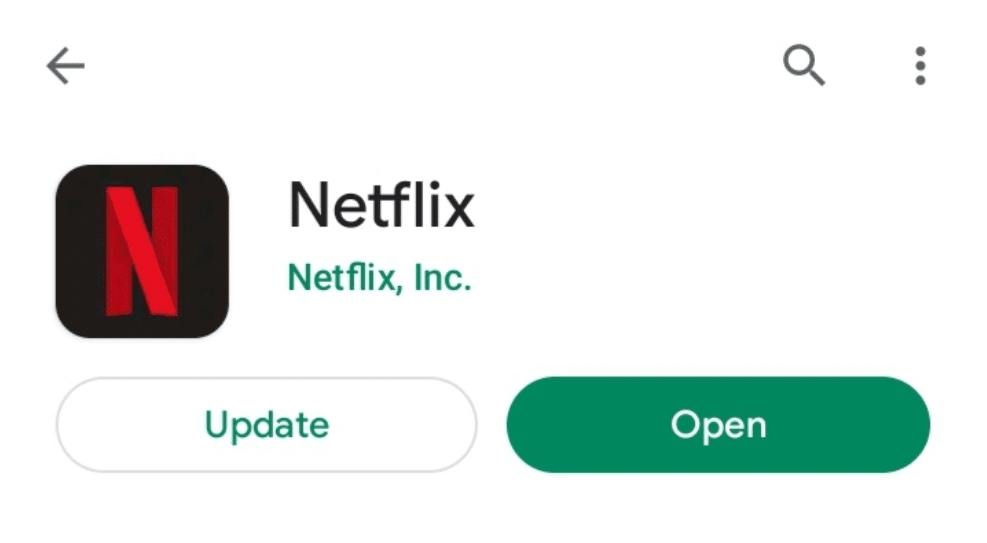 Reinstall the Netflix app on mobile