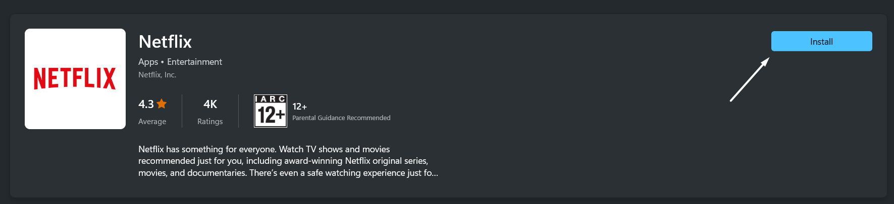 Reinstall the Netflix app on desktop