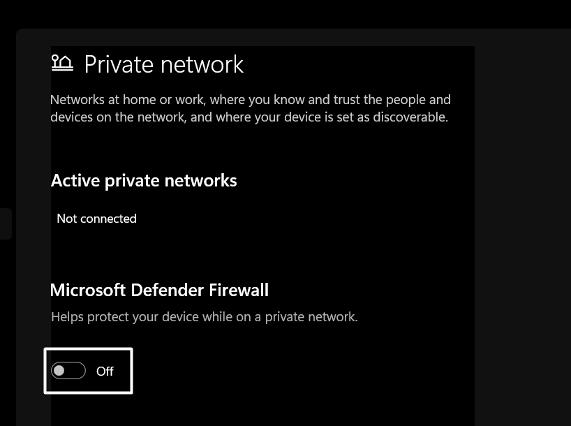 Try disabling Windows firewall and malicious software removal tool on desktop to fix ChatGPT 'Request timed out' or 'A timeout occurred' error