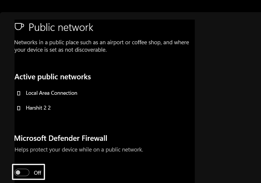 Try disabling Windows firewall and malicious software removal tool on desktop to fix ChatGPT 'Application error: a client-side exception has occurred'