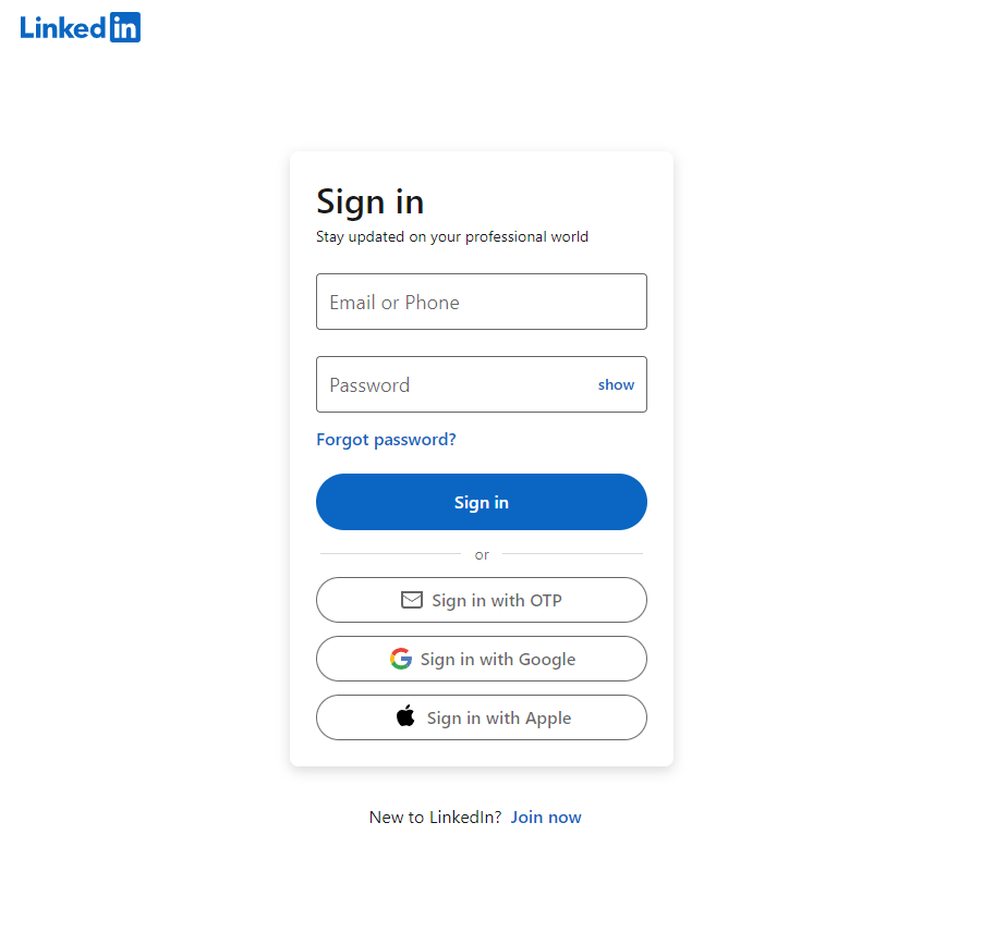 Reset your LinkedIn account password to fix can't log in or sign in to LinkedIn