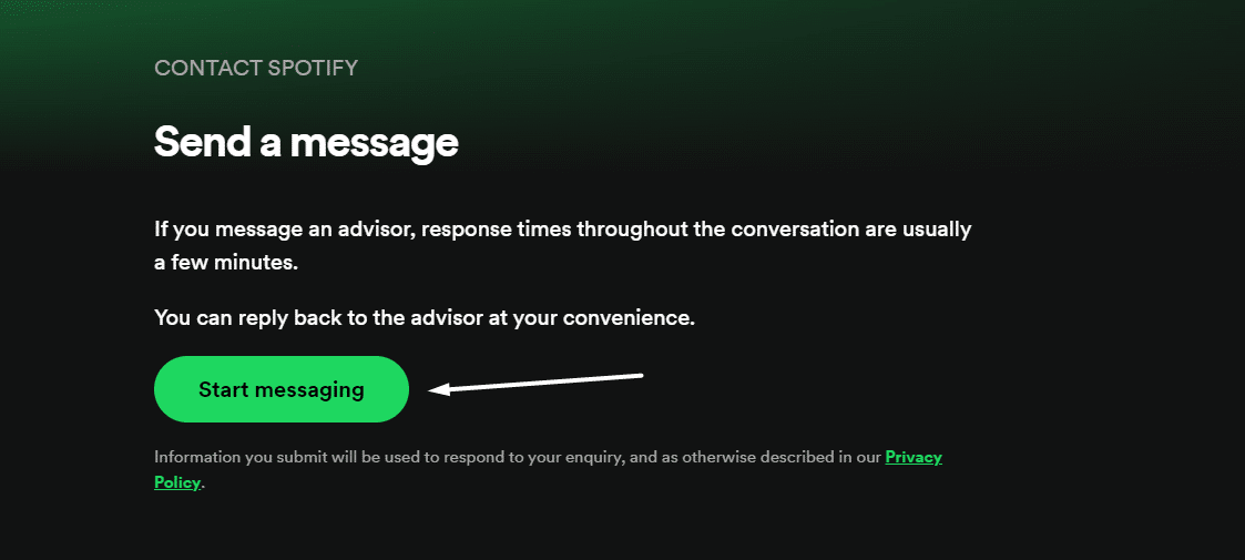 Contact Spotify support to fix Spotify Connect not working Issue