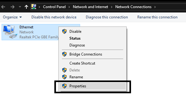 Change your DNS address on desktop