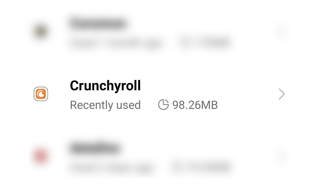 Clear Crunchyroll cache and data on mobile