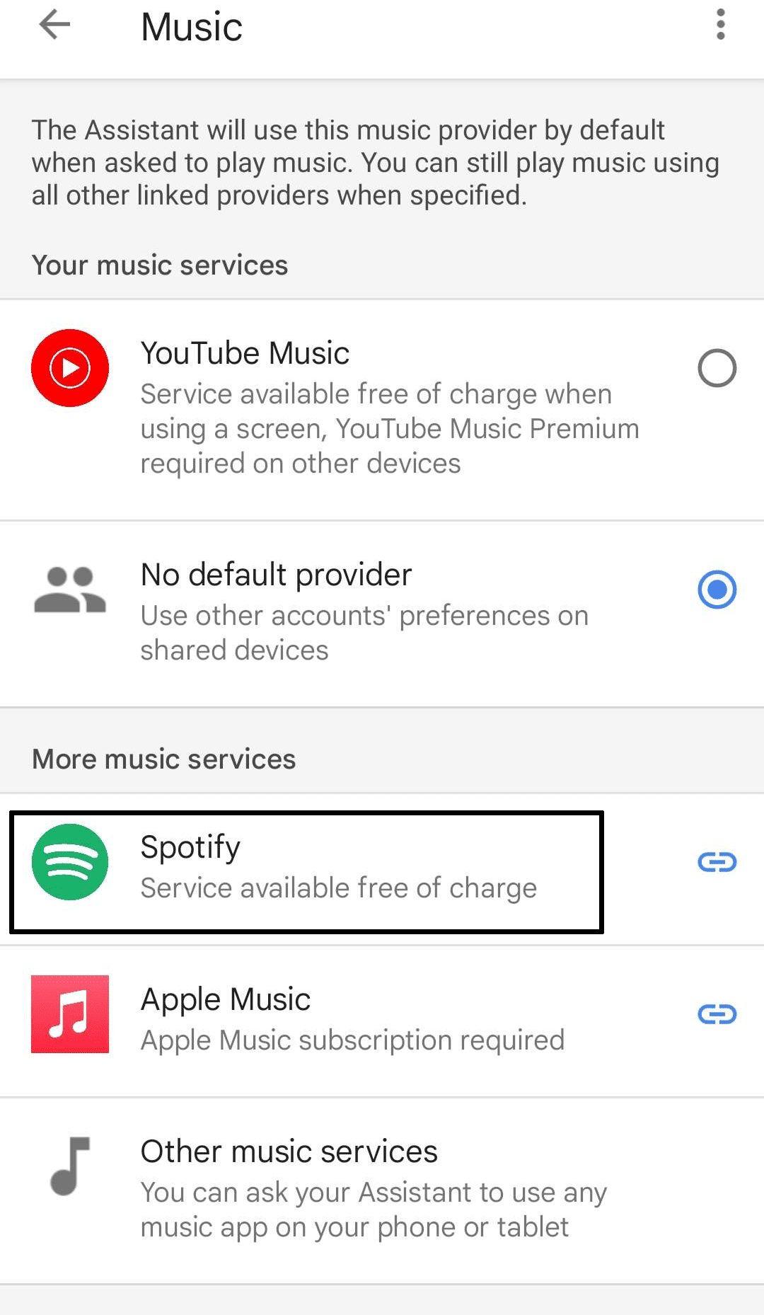 Set Spotify as your default music service to fix Spotify not working on Android Auto or the ‘Spotify Doesn’t Seem to be Working Right Now’ or ‘Spotify is Currently Unavailable’ error
