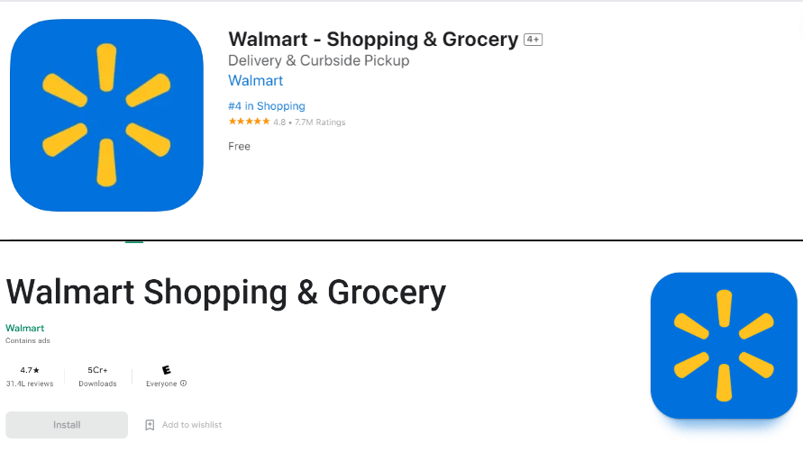 Use Walmart app on your phone to fix Walmart website not working or loading Issues