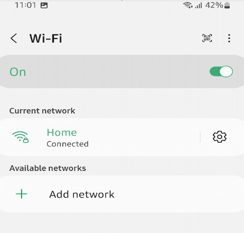 Reset the Wi-Fi network to fix iRobot home or roomba app not working or connecting