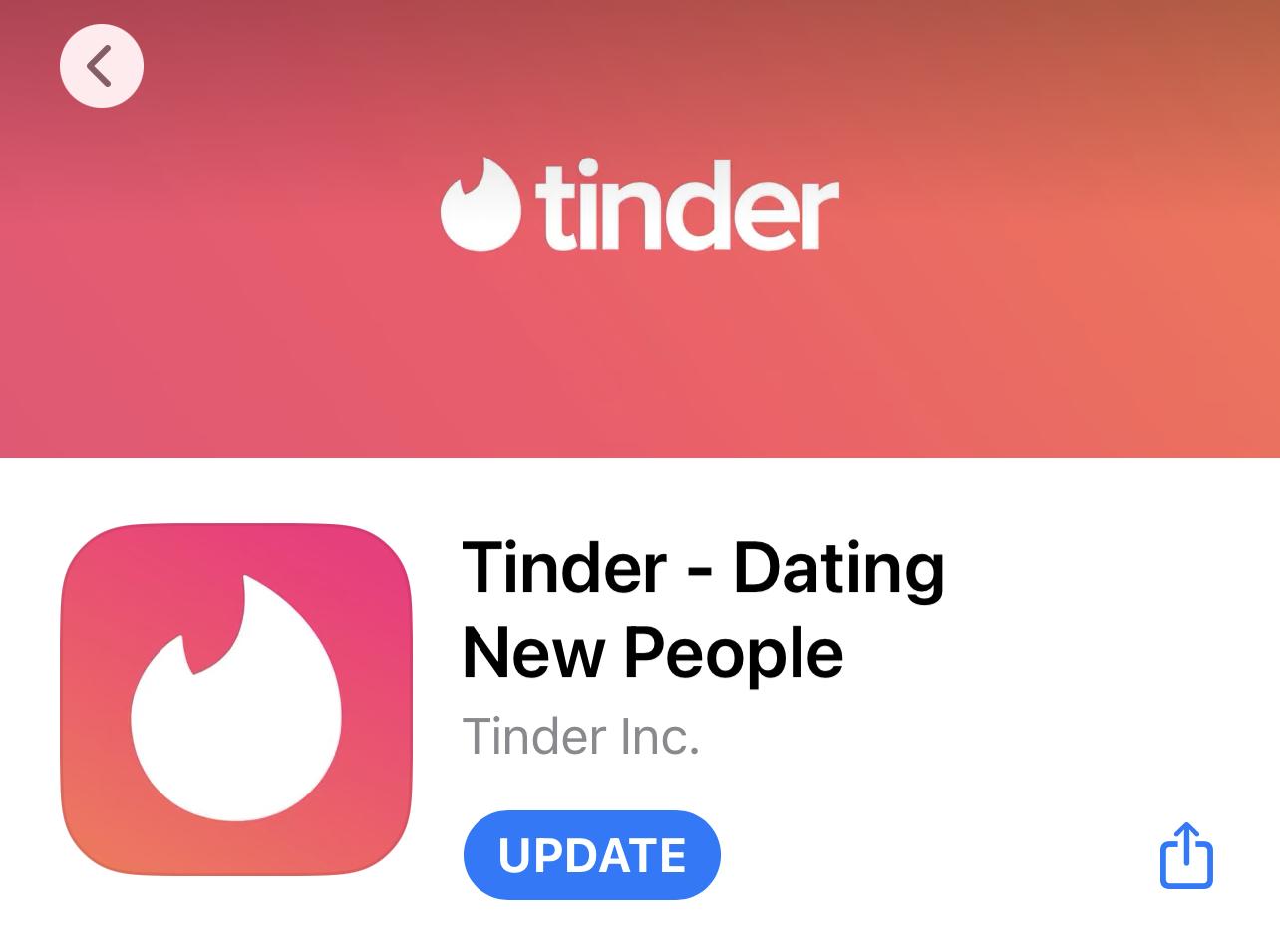 Update the Tinder App from the native app store on iOS or iPhone to fix Tinder ‘Oops Something Went Wrong. Please Try Again Later’