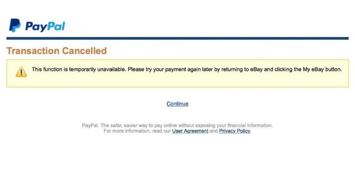 PayPal checkout not working or loading