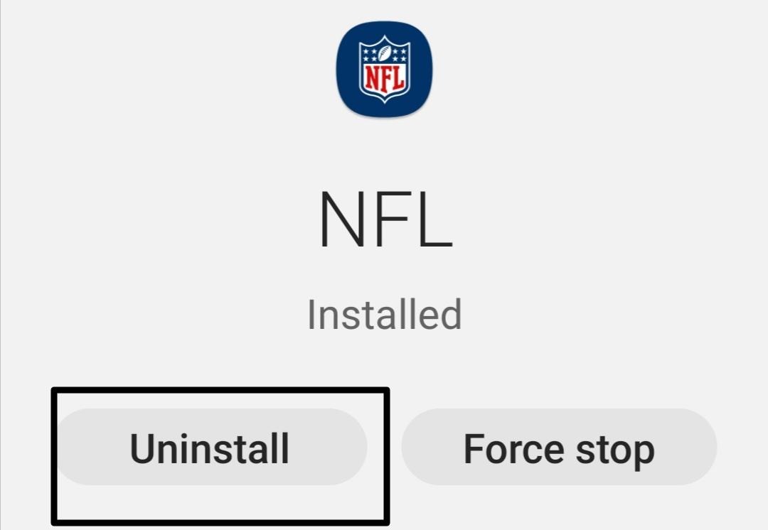 Uninstall and reinstall the NFL Fantasy Football app to fix the NFL Fantasy Football App or Website Not Working