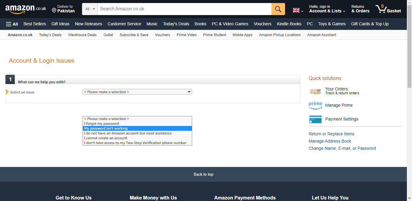 Contact Amazon Customer Support