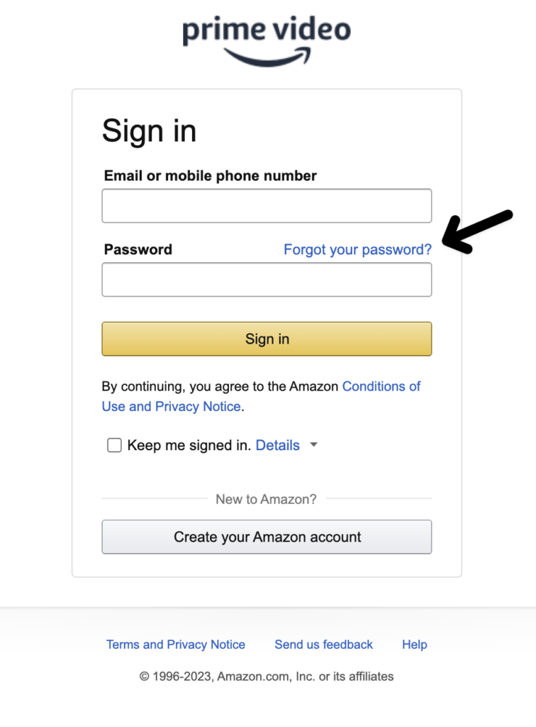 You can proceed by clicking on the “Forget Password”