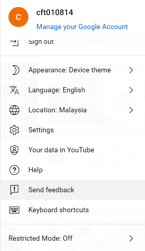 Report the YouTube issue via the YouTube app to fix YouTube "No Internet Connection", "Please Check Your Network Connection", "You're Offline" errors