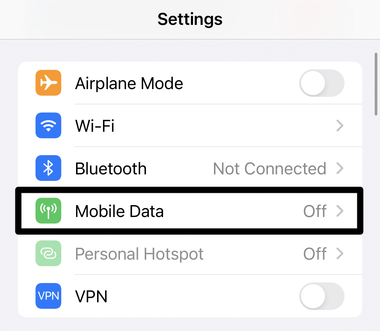 Ensure that mobile data usage is turned on for app on iOS/iPhone to fix YouTube "No Internet Connection", "Please Check Your Network Connection", "You're Offline" errors