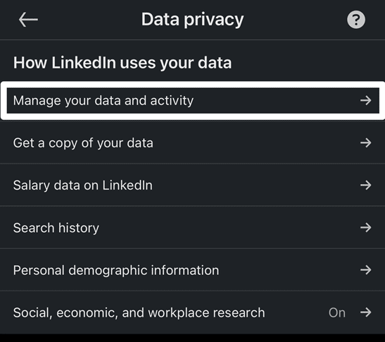 Check your security settings on LinkedIn app to fix LinkedIn comments not showing, posting, loading or 'Couldn't load comments' error