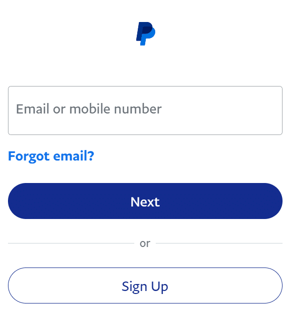 Relogging into your PayPal account to fix Paypal not receiving or sending SMS verification code
