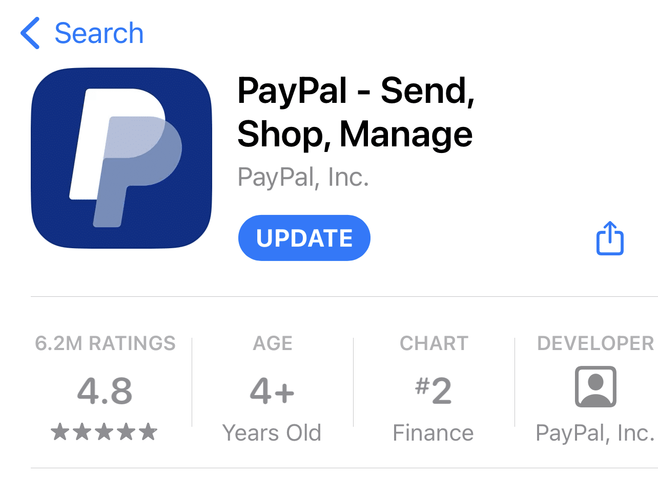 Update the PayPal app to fix Paypal not receiving or sending SMS verification code