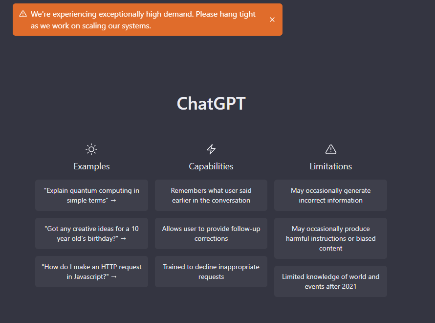 Check the server statues of ChatGPT to fix an error occurred or something went wrong on ChatGPT?