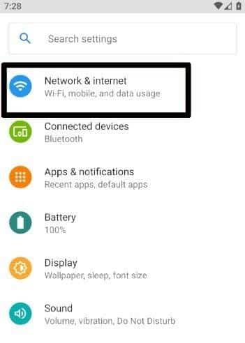 Check the internet connection to fix Instagram 'No internet connection' or 'An unknown network error has occurred'