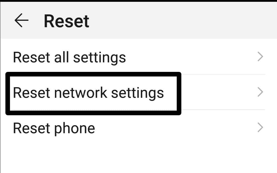Reset the network settings to fix Waze no network connection try again later