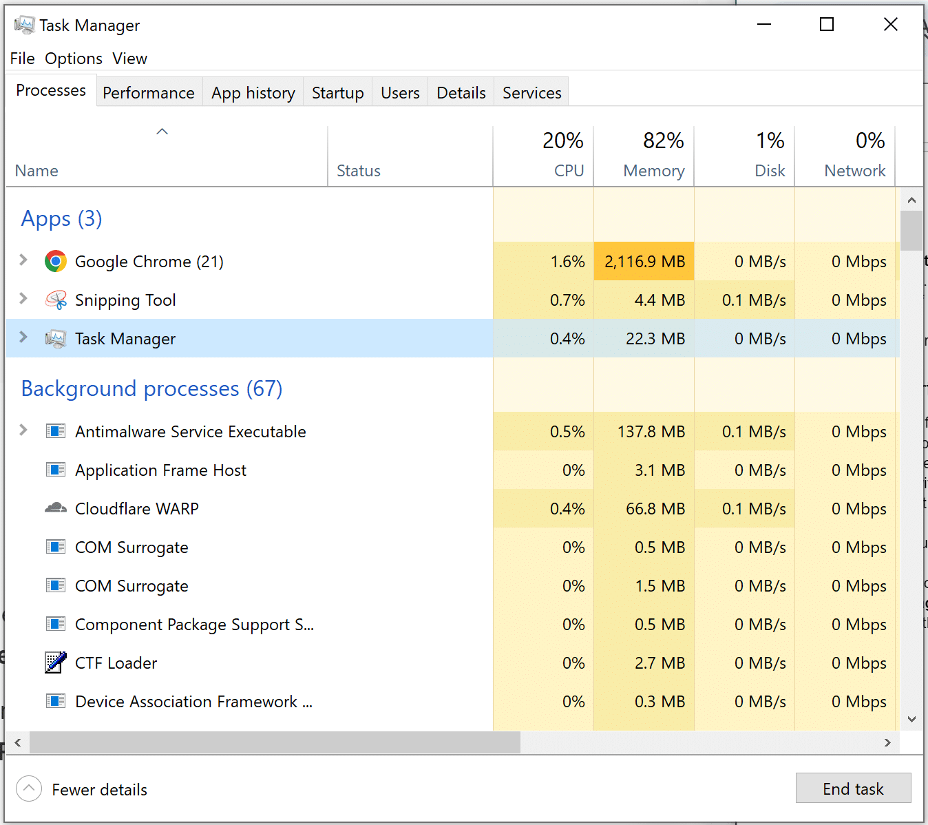 Restart the VPN app through Task Manager on Windows to fix ChatGPT or OpenAI not working with VPN