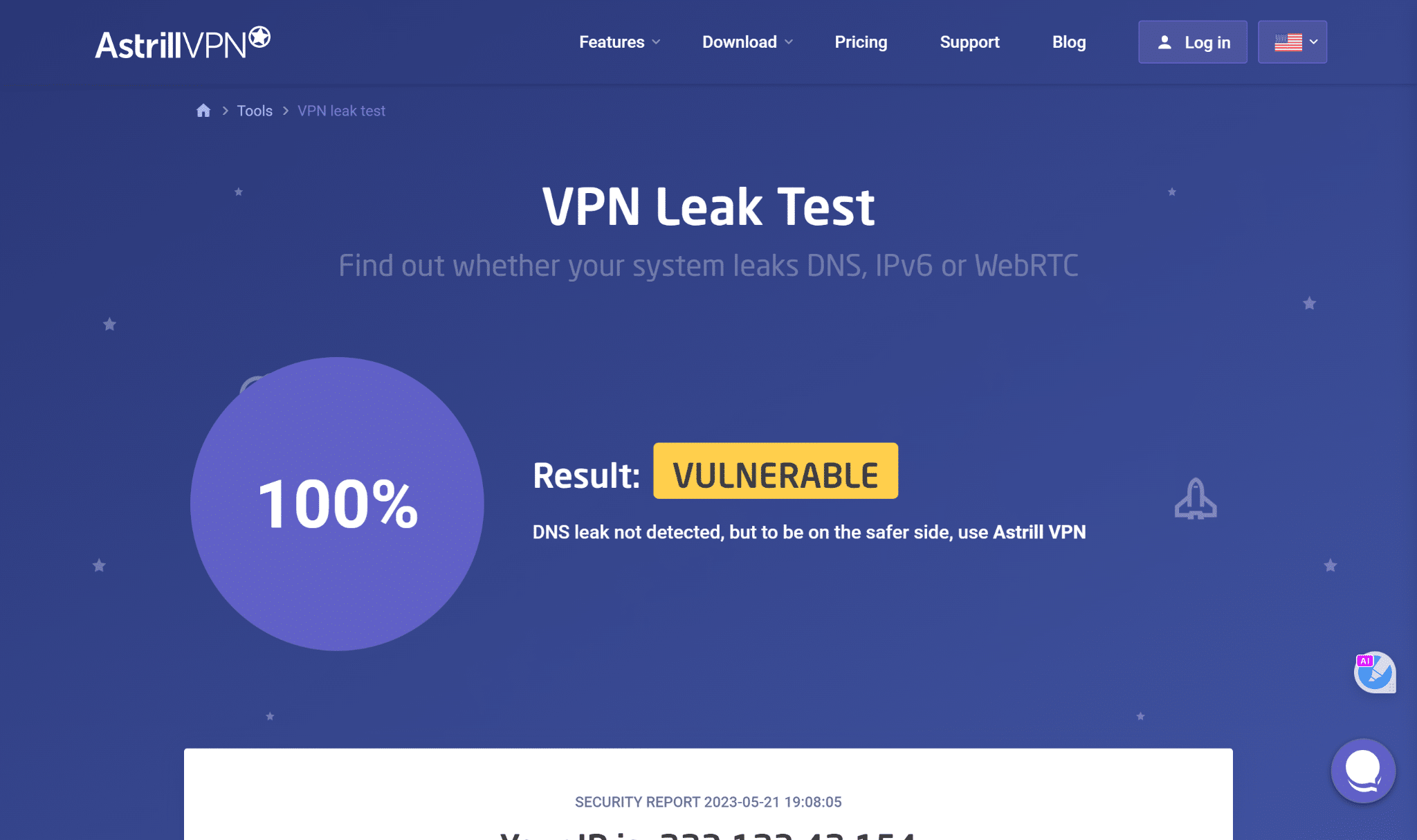 Run A VPN Leak Test to fix ChatGPT Not Working With VPN