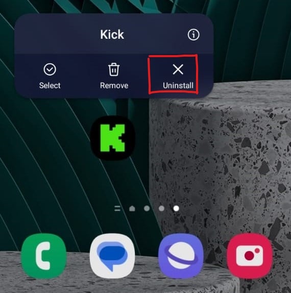 uninstall and reinstall the Kick app on your mobile device to fix Kick mobile streaming app not working, playing or loading on iPhone or Android