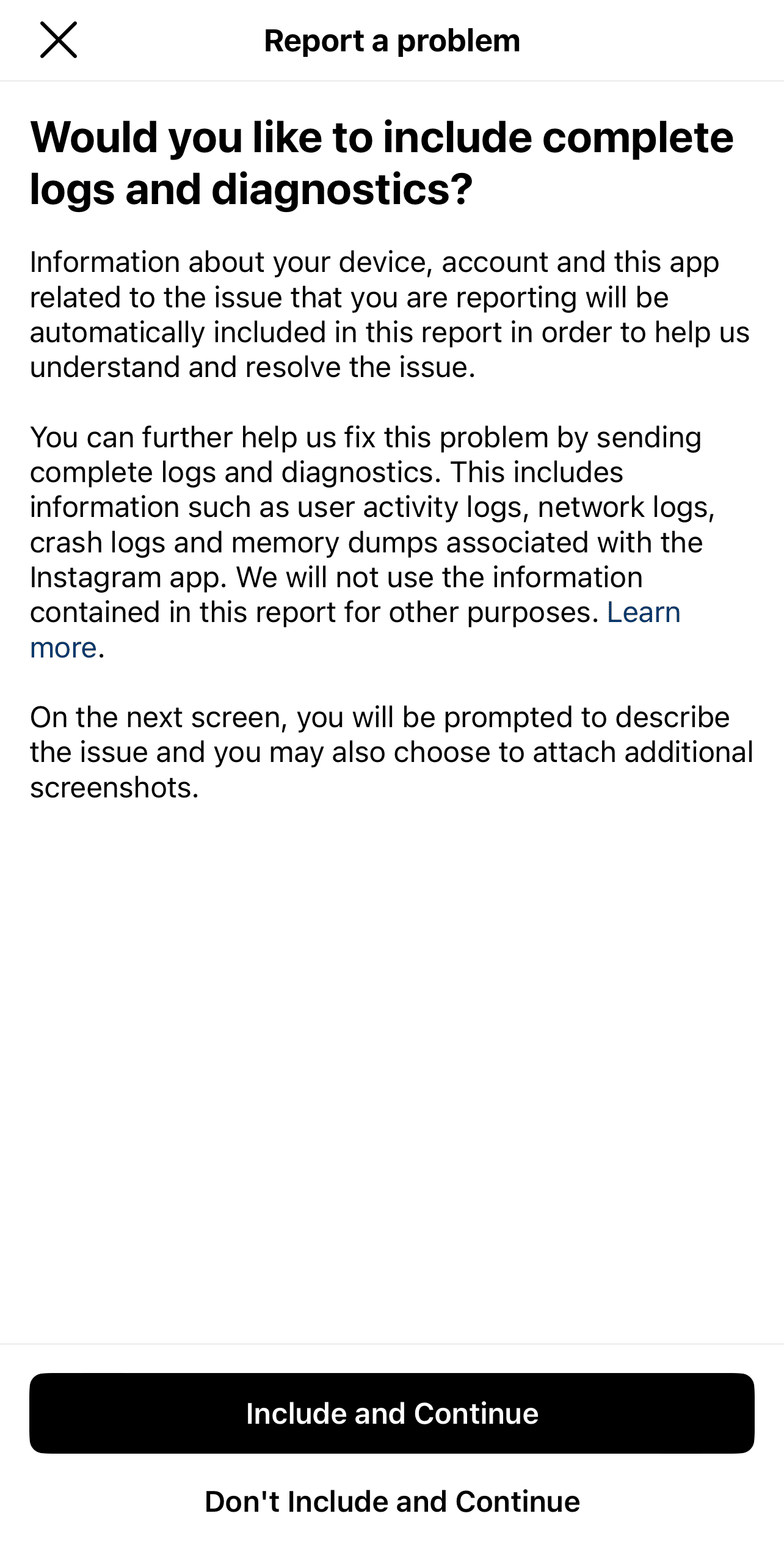 Report the Threads issue at the Instagram Help Center to fix the Instagram Threads 'Sorry, something went wrong. Try Again.' error