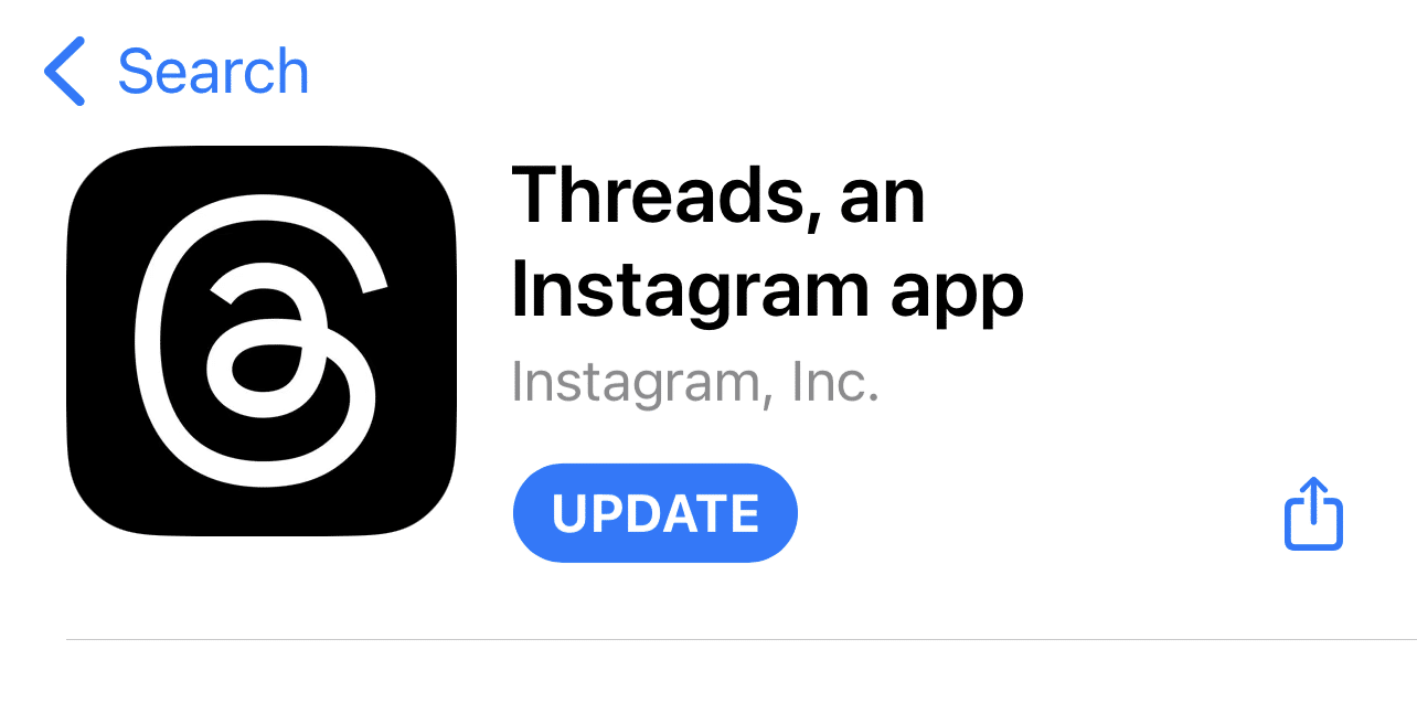 Install pending Instagram Threads app updates through app store to fix Instagram Threads app keeps crashing, glitching or lagging on iPhone (iOS) or Android