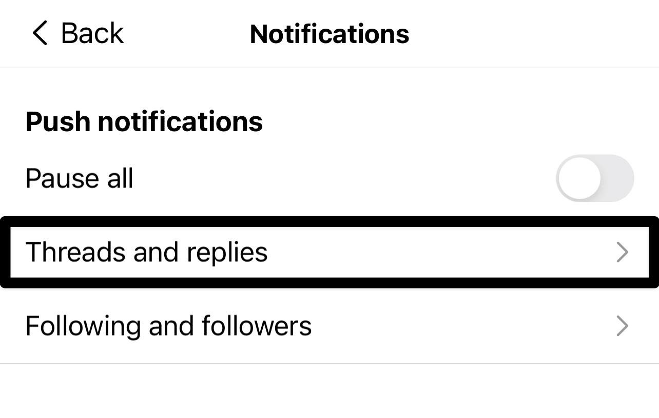 Access Threads and Replies notification settings in Threads app settings change your Threads feed or timeline to include only users you follow
