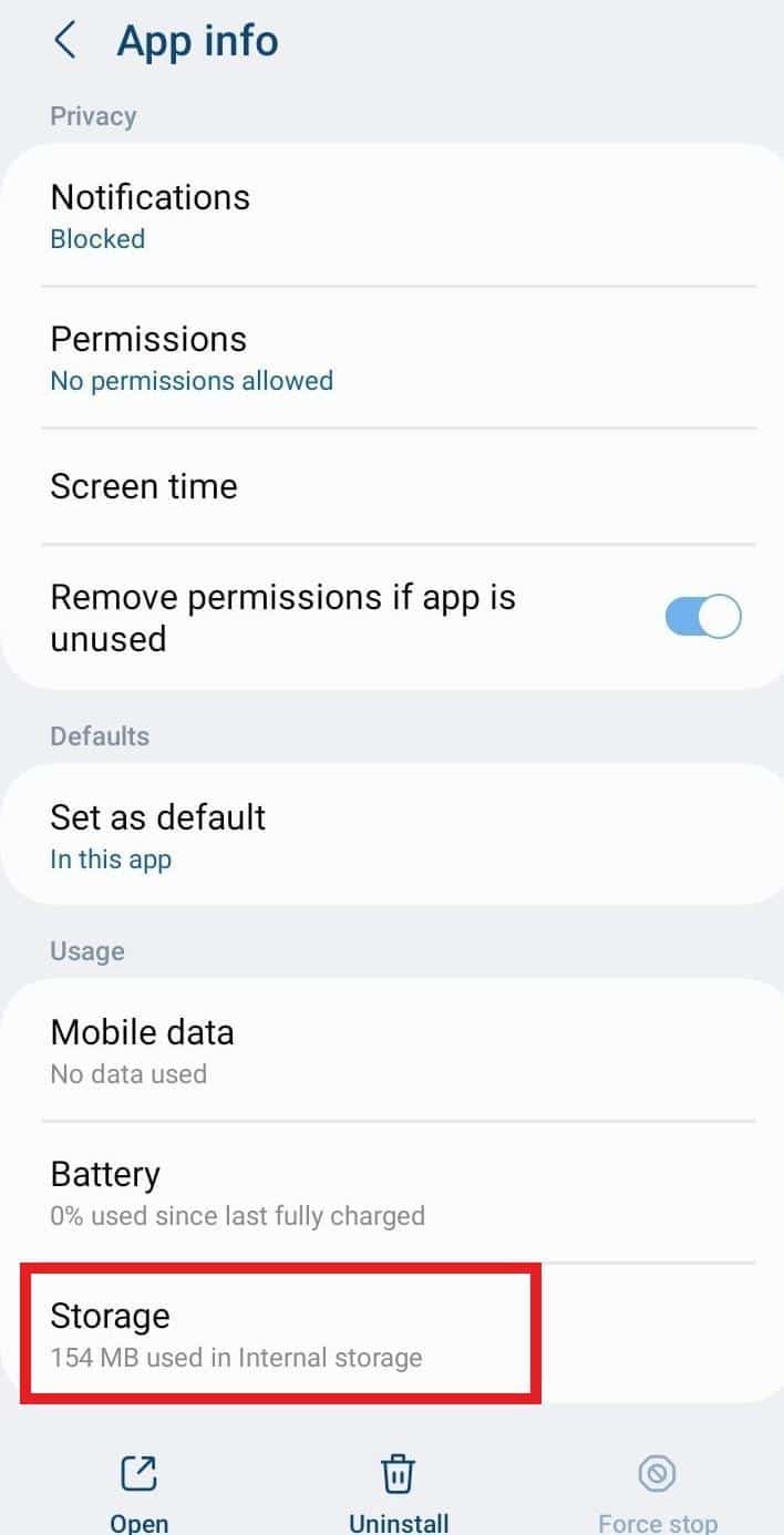 Clear Instagram Threads app cache and data on Android through system settings to fix Instagram Threads app issues, problems, or not working on Android