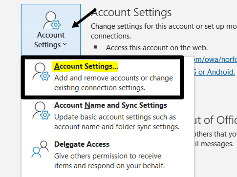 Remove and re-add your Outlook account to fix Microsoft Outlook 'Something went wrong' error