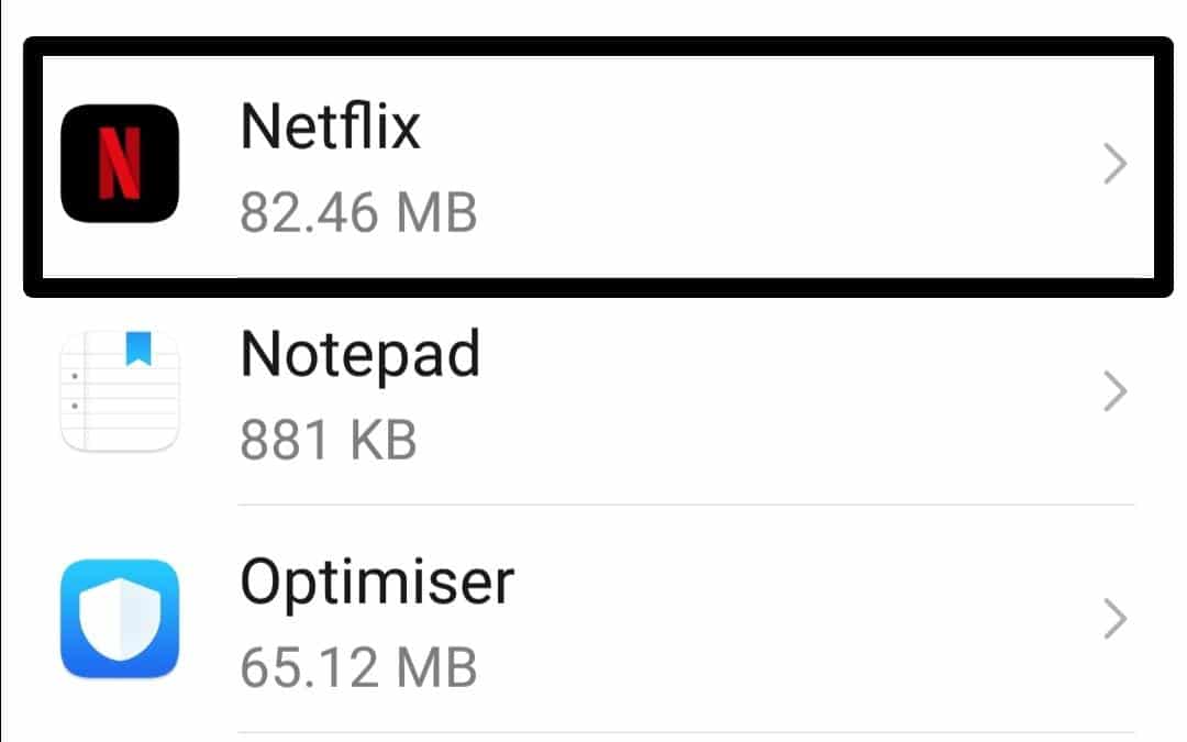 Clear the Netflix app caches on Android through system settings to fix Netflix 'We are unable to switch profile' error