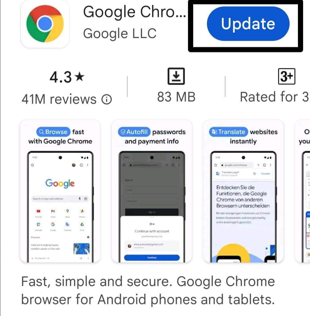 Keep your browser updated on Android to fix ChatGPT 'Your session has expired. Please log in again to continue using the app' or keeps logging or signing out